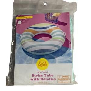 Sun Squad Inflatable Swim Tube with Handles - 36 Inch Diameter